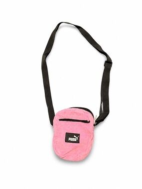 PUMA Pink Fuzzy Plush Mini Crossbody Shoulder Bag